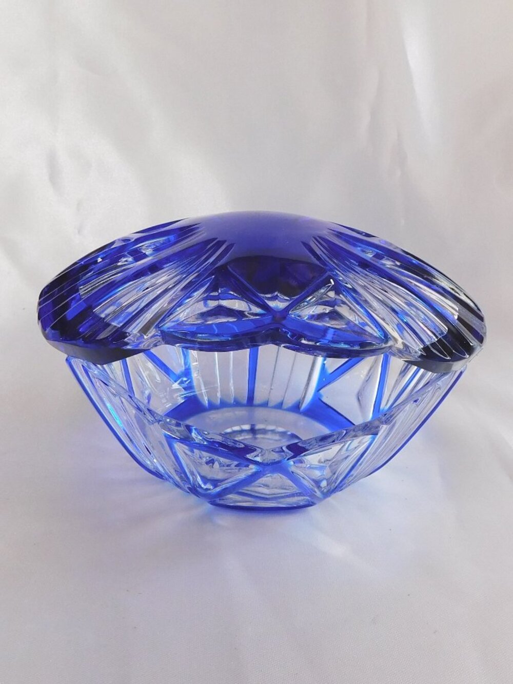 Irena Blue Cut to Clear Serving Dish # 22268